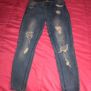 Fashion Nova distressed skinny jeans